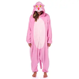 The Pink Panther Adult Kigurumi Hooded Costume Pajama Lounge Union Suit Sleepwear For Men Women