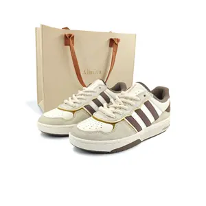 Adidas Originals Courtic Caramel American Style Low-Top Skate Shoes with Special Box, Barn Style, Maillard, Slip-Resistant Cushioning for Men and Women