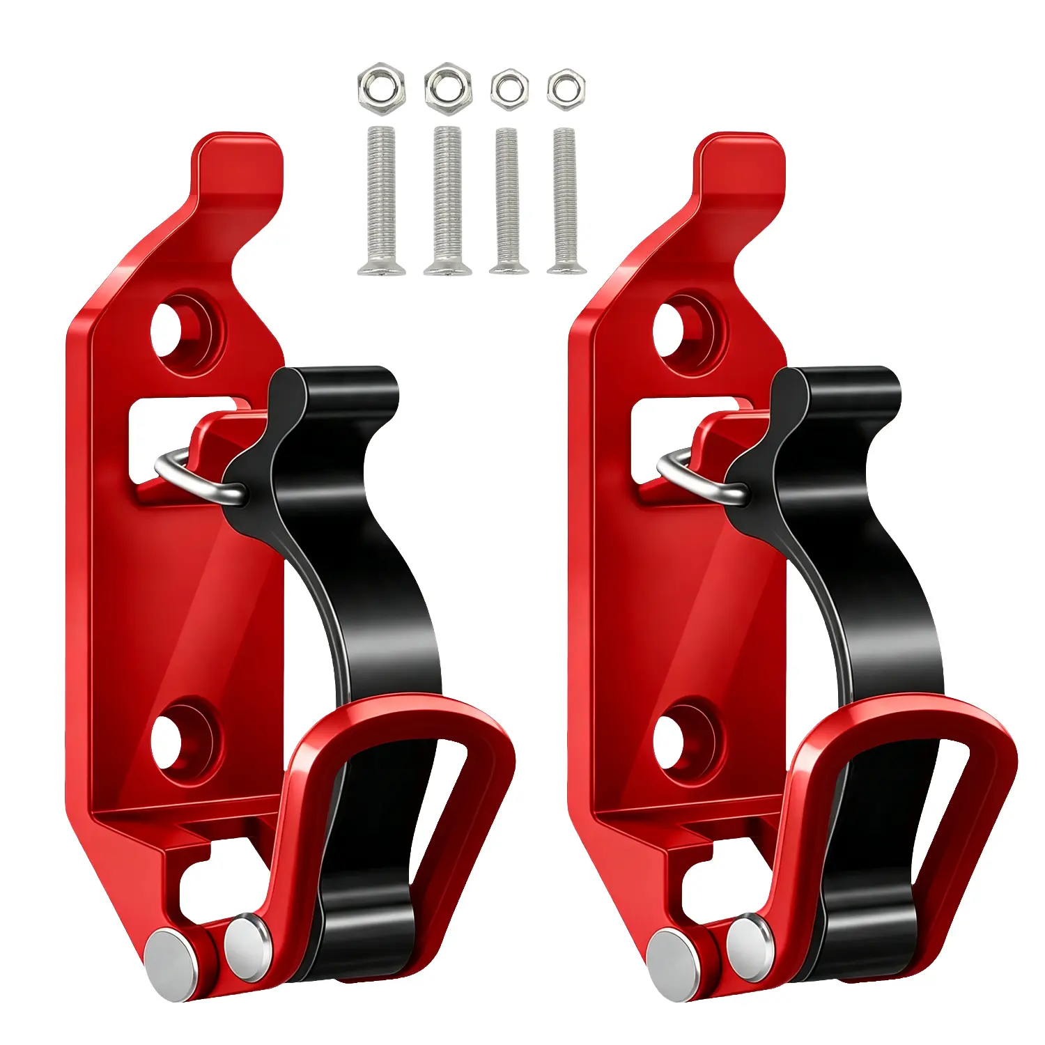 2 Pack Shovel Mount Clamp Bracket, Metal Offroad Axe Shovel Holder, Universal Vehicle Roof Rack & Wall Tool Carrier for Jeep SUV Truck, Anti-Slip Heavy Duty Quick Release Mount