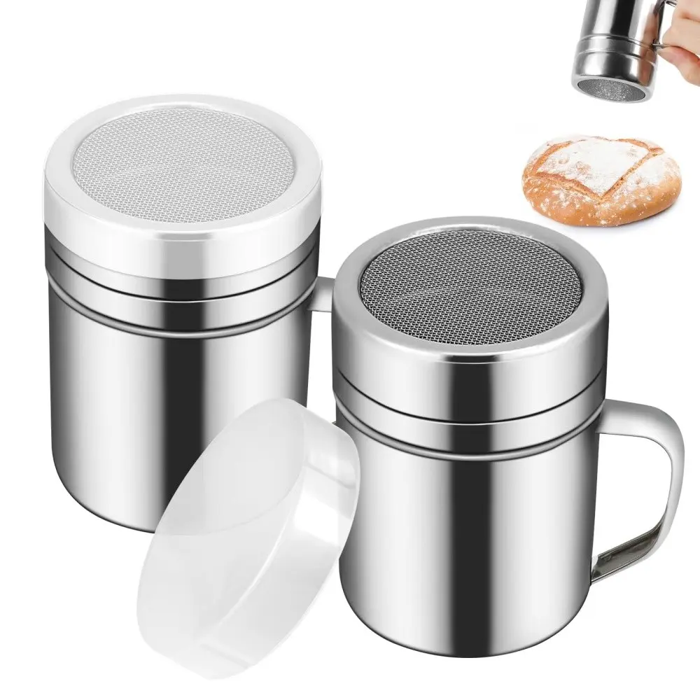 2-Piece Powder Dispenser Set for Matcha Coffee Cocoa Powder, Home Baking Flour Shaker, Kitchen Utensils, Model Xinghao
