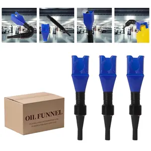 3-Pack Flexible  Funnel for Oil Change, Retractable  Automotive Funnel with Adjustable Hose, Leak-Proof Spill-Free Design for , , Repair Shop