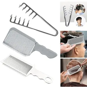 Professional Men's Hairdressing Comb Set, 3-Piece Long Handle Barber Combs for Precision Cutting and Mixing, Essential Salon Tool, Hair Cutting Accessories