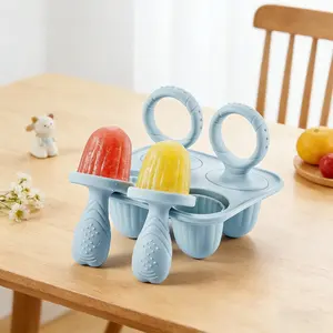 Silicone Ice Pop Molds Set of 4, BPA-Free Reusable Baby Ice Cream Maker, Easy Release Non-Toxic Material, Perfect for Kids' Snacks