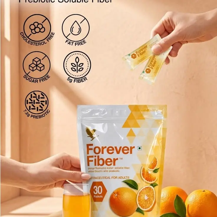 Forever Fiber Gluten-Free Water-Soluble Fiber Supplement - 30 Packets, Multi-Pack for Digestive Health & Healthcare Support