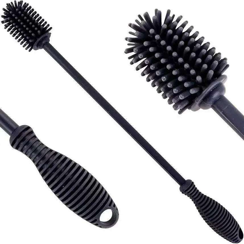 Silicone Bottle Cleaning Brush, Long Handle Bottle Cleaner, Bottlewasher, Water Bottle Cleaning Tool for Baby Bottles, Sports Bottles, Vases, Glassware