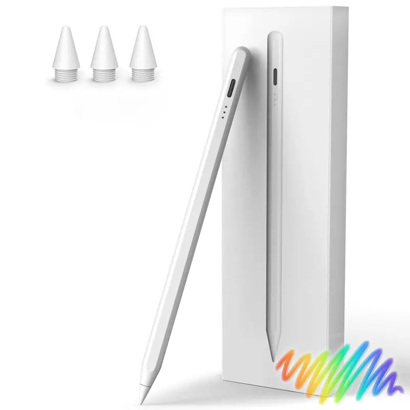 Elecomo Stylus Pen – Palm Rejection, Tilt Sensitivity, 13min Fast Charge, Works with iPad 6,7,8,9,10 & Pro 11/12.9/M4, Air 3/4/5/M2, Mini 5/6