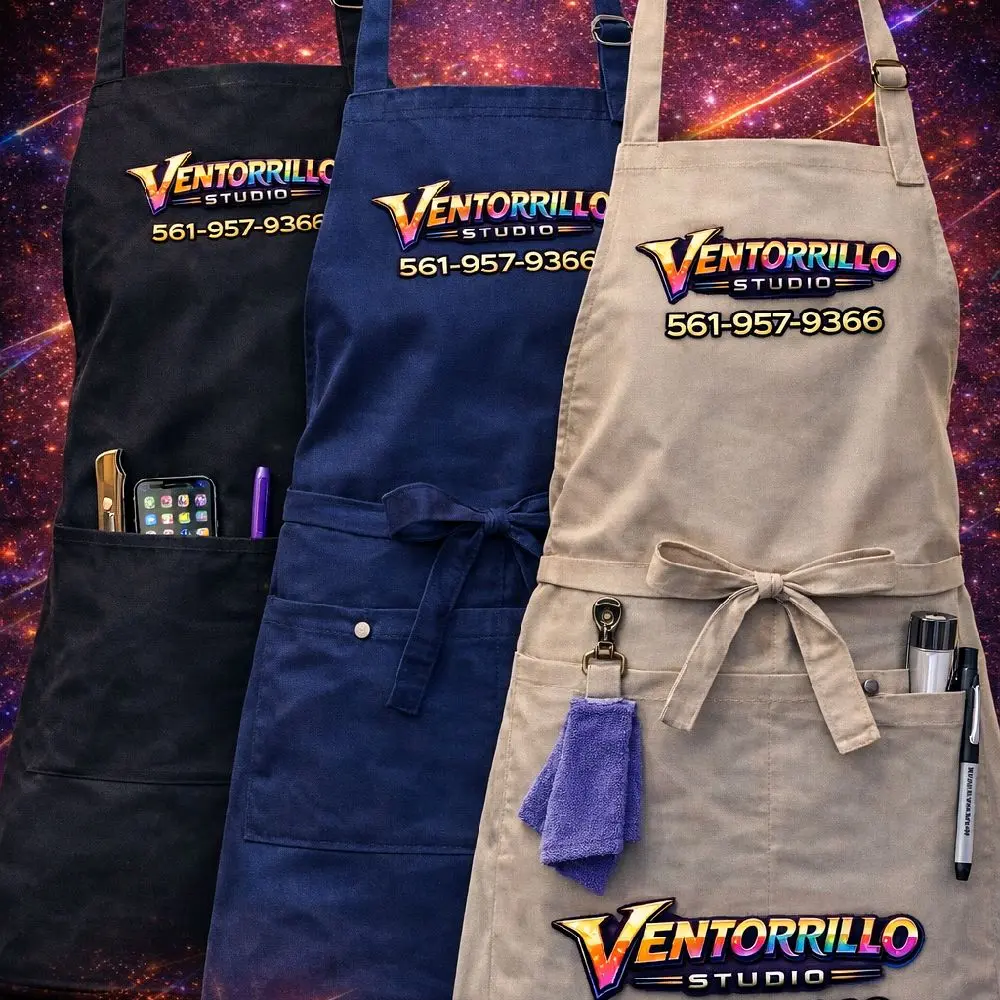Ventorrillo Studio Personalized Aprons with Pockets and Tie-Back Design for Customization