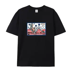 Women's Johnny Joestar JJAB SBR USA Stamp Streetwear Short-sleeve Cotton Comfortable Unisex Everyday Casual T-shirt Piece