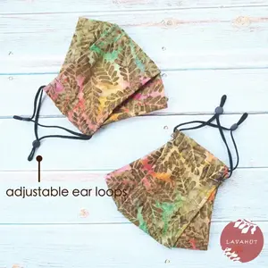 Antimicrobial SILVADUR™ + Origami 3D Face Mask • Gold Leaves