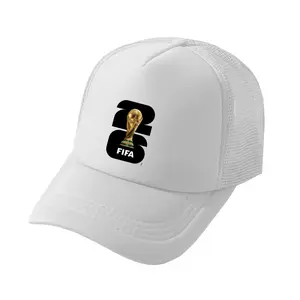 FIFA World Cup 2026 Cap Adjustable Mesh Trucker Baseball Cap with Trophy Design, Breathable Curved Brim Hat for Men Women Fans for Sports Outdoor Casual Daily Wear