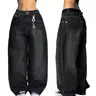 EMMIOL Women Boyfriends Hip Hop 90s Vintage Baggy Jeans Loose Denim Pants Mid-Low Waist Cherry Blossom Embroidery Jeans SohoChic【Back to School】