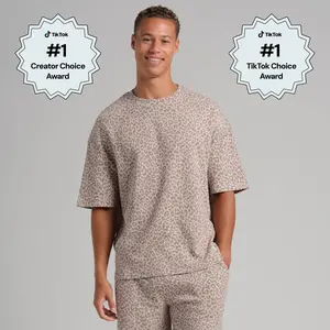 Comfrt | Waffle Lounge Tee | Textured Waffle Knit Casual Fit Loungewear Top