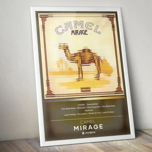 Camel Poster Print , Mirage Poster Prints, Wall Decor Posters Rock Music Posters Music Gifts
