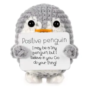 Hand-Crocheted Penguin Plush — Emotional Support, Positive Energy, and Expressive Gift