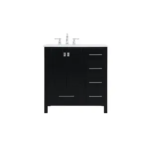 Irene Single Bathroom Vanity Black