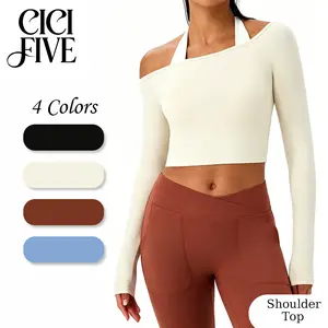 CiCi FIVE Cold Shoulder Top, Relaxed Fit Ribbed Knit For Lounge & Date Night Cozy Breathable Versatile Pullover.Women's top