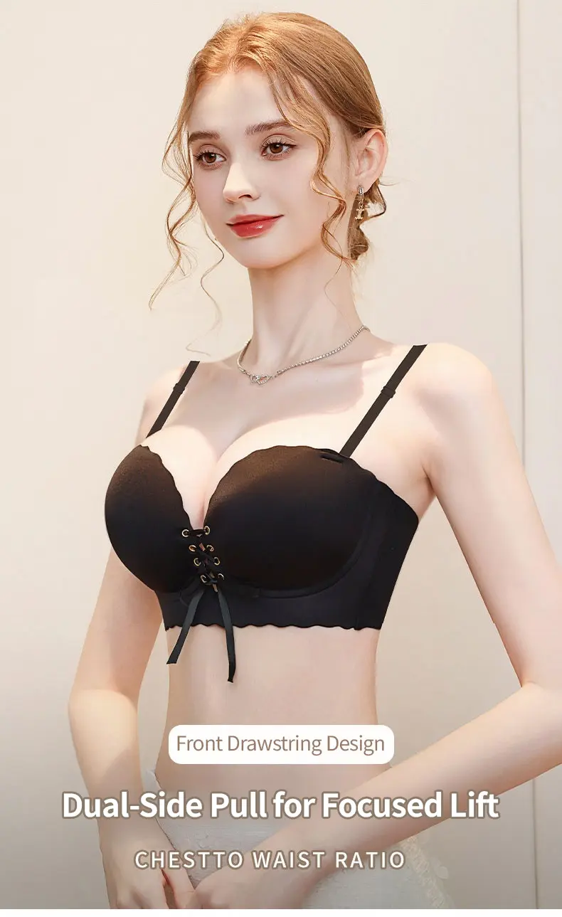 Product Introduction of VVL Women's Lifts & Minimizes Wireless Push-Up Bra with Adjustable Detachable Straps Comfort Seamless Side Support for Daily Wear 20