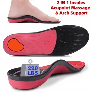 Arch Support Massage Insoles, Soft Cushioned Insoles, PU Material, Ergonomic Arch Support with Acupressure Massage Design, Suitable Men And Women, Sports Shock Absorption Insoles Soft Cushioning Arch Support Insoles, Daily And Sports Use, Foot Care