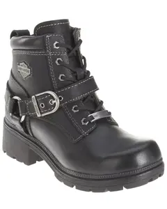 Harley Davidson Women's Women'S Tegan Lace Moto Boot Round Toe - D84424