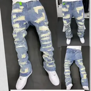 Vintage American-Style High-Street Tapered, Wear-Resistant Clean-Fit Denim Pants Inspired by Hip-Hop Culture and History — Peng