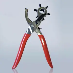 Multifunctional Belt Hole Punch Plier, Round Hole Flat Hole Oval Hole Punch Plier, Belt Hole Punch Plier for Leather Paper, Hand Tools, Hardware