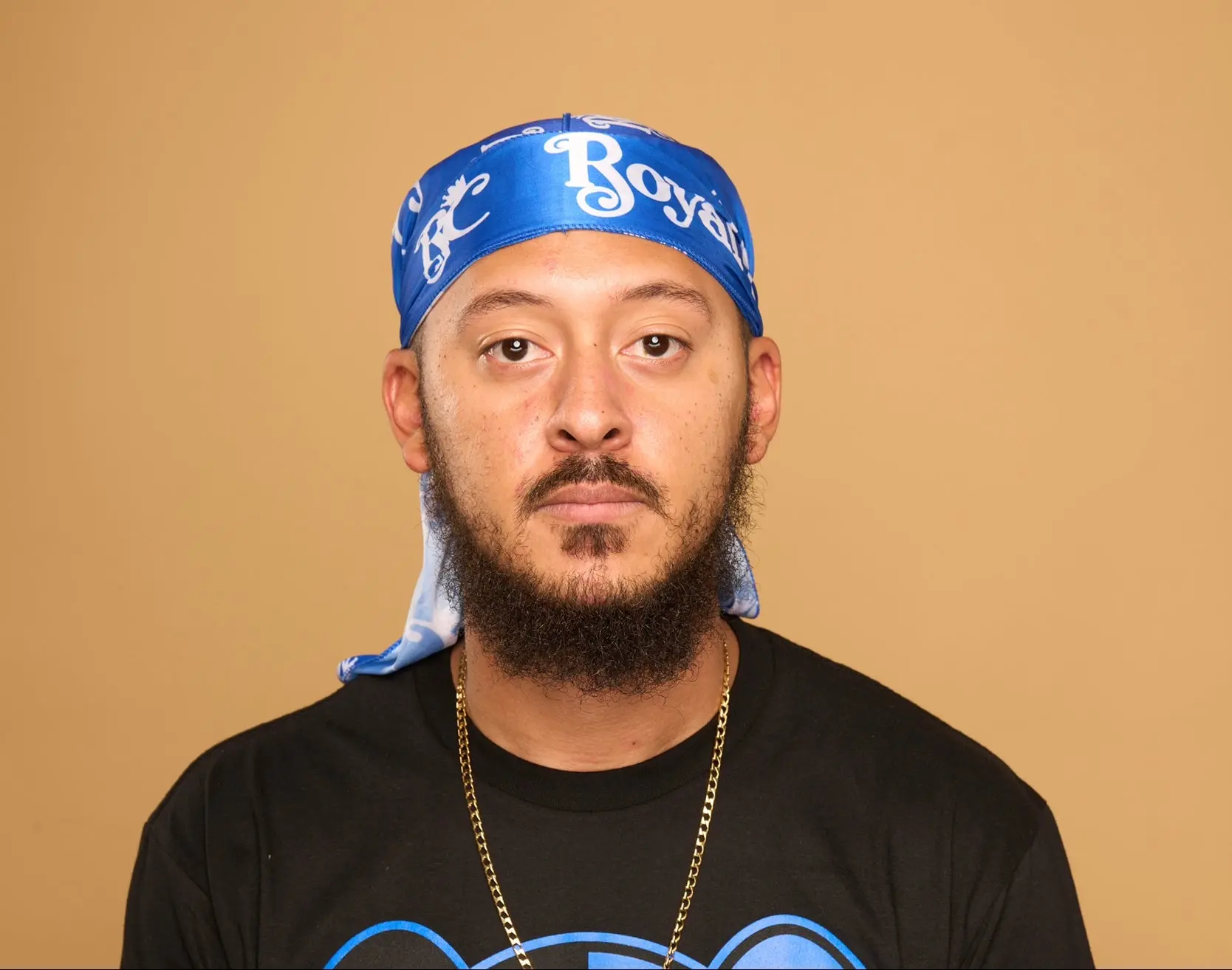 Silky Satin Durag for 360 Waves | Blue & White