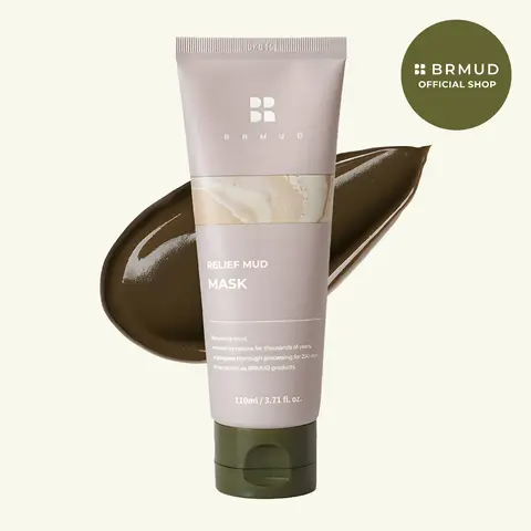 [Official Shop] BRMUD Relief Mud Mask 110ML - 30% Boryeong Mud Formula for Deep Cleansing & Hydration - Moisturizing & Brightening Skin Care Treatment - Brightening, Hydrate, Moisture, Relaxation, Cleaning, Pore Care