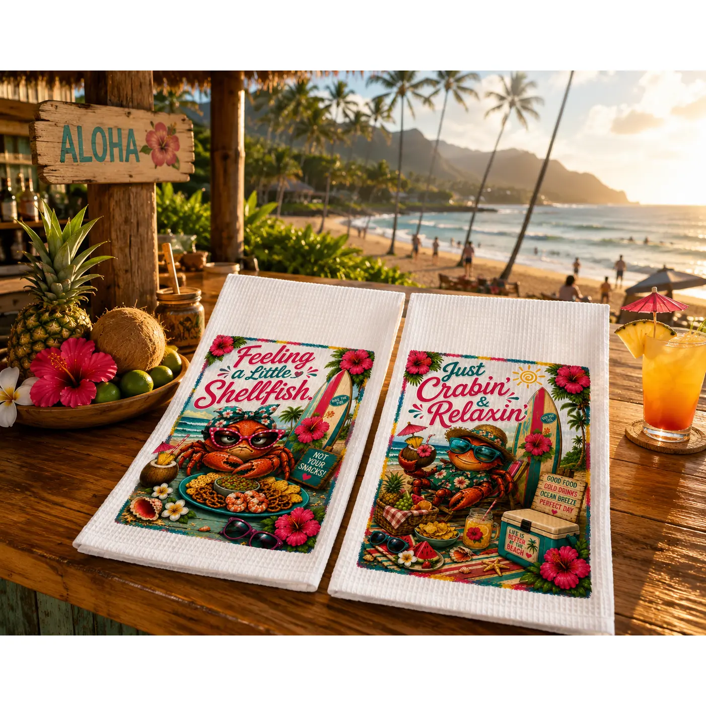 Feeling Shellfish & Just Crabbin’ Kitchen Towel Set