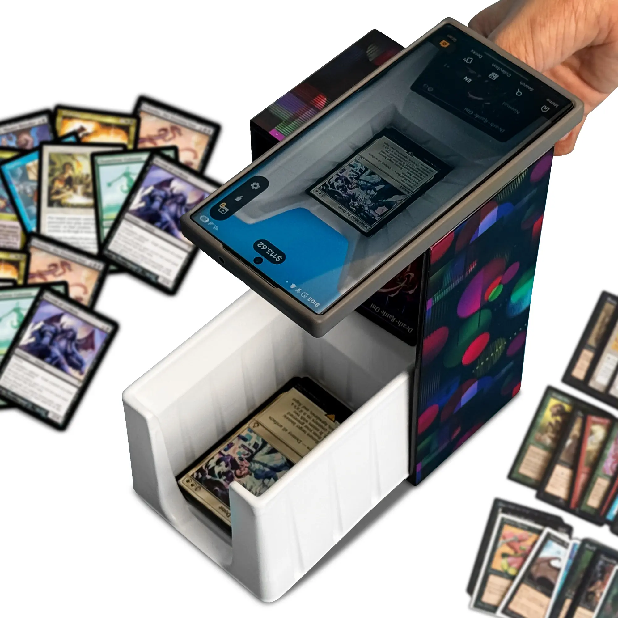 MTG, TCG Card Scanner Phone Holder, Compatible with Standard Size Unsleeved Trading Cards, Optimized for Fast MTG Scanning, Works with ManaBox App for Quick Scans & Price Checks - TikTok Shop MTG, TCG Card Scanner Phone Holder, Compatible with Standard Size Unsleeved Trading Cards, Optimized for Fast MTG Scanning, Works with ManaBox App for Quick Scans & Price Checks - TikTok Shop