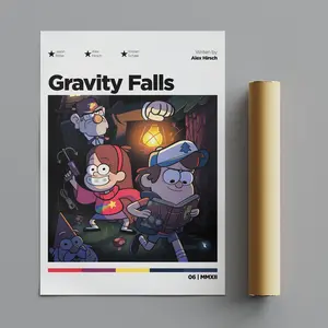 (Poster) Gravity Falls Poster, Minimalist Poster, Anime Poster, Wall Art, Wall Decor,Matte Vertical Posters, Movie Poster - 1805925129