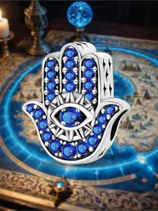 1Pc New Design Evil Eye Palm Beaded Charm DIY Jewelry Making Kit for Bracelet Creative Craft Material Holiday Gift Pendant Women Birthday Gift Daily Wear Accessories