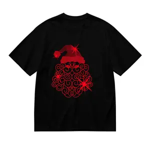 Christmas Swirly Santa Beard Rhinestone Mega Bling Shirt, Marry Christmas Spangle, Reindeer Sparkle Bling, Ladies Christmas Party Bling T