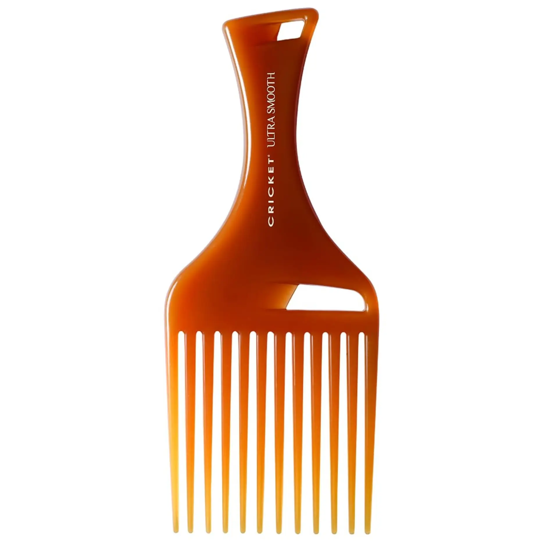Cricket Ultra Smooth Hair Pick Comb for Volumizing, Detangling, and Reducing Frizz - Enriched with Argan, Olive Oil, and Keratin Infused, Ideal for Curly, Thick, and Long Hair