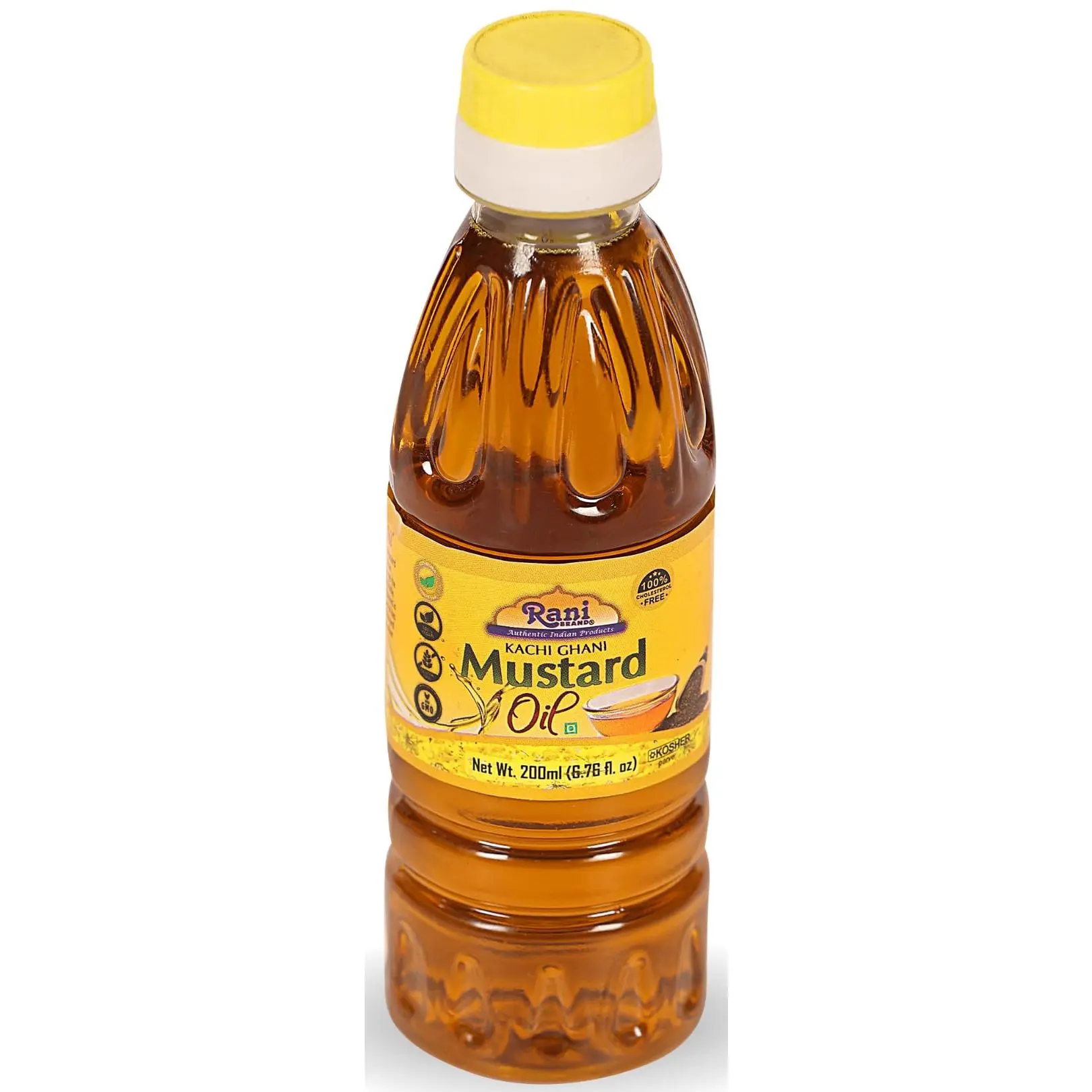 Rani Mustard Oil (Kachi Ghani) 6.76 Ounce (200ml) NON-GMO | Gluten Free | Kosher | Vegan | 100% Natural