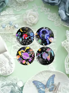 Space Theme Creative Badge Pin Set, Universe Planet Pattern, Kids Fashion Accessory, Casual Style, Daily Wear, Collection, Holiday Gift