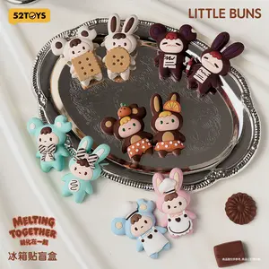 52TOYS LITTLE BUNS Melting Together Series - Fridge Magnet Blind Box Kawaii Creative Gift Room Decor Desktop Decoration Gift for  Birthday Party