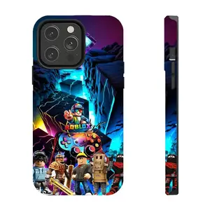 Roblox All Character Collection Immersive Pixelated World Art Tough Phone Case. Modern Gaming Aesthetic Heavy Duty Shockproof Protective Smartphone Cover for iPhone 17 Pro Max 16 Air 15 14 13 12 11.