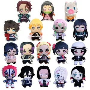 15cm Japan Anime Demon Slayer Akaza Rui Iguro Obanai Tanjirou Kamado Nezuko Agatsuma Zenitsu Plush Toys Doll Peluche Gift