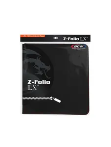 BCW Gaming 12-Pocket Z-Folio LX Trading Card Albums, Black
