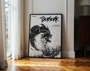 [SALE UP TO 50% + FREE SHIP] Berserk Anime Poster, Minimalist Manga Wall Art, Japanese Style Decor, Vintage Retro Anime Print, Seinen Otaku Gift, Aesthetic Room Decor