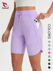 BALEAF Women's Bermuda Long Shorts with Pockets 9" High Waisted Quick Dry Athletic Knee Length Shorts Lightweight Comfy UPF 50+ Sun Protection Active Shorts for Walking Hiking Gym Travel Outdoor Summer Casual Teacher Daily Wear Multi-Purpose Female su