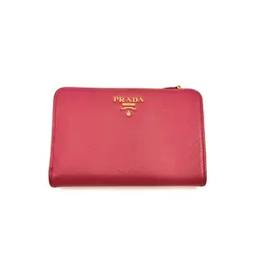 Pre-owned PRADA AS SHOWN Clutches & Wristlets HZ 0394 Saffiano Red in Leather Wallet 12.23