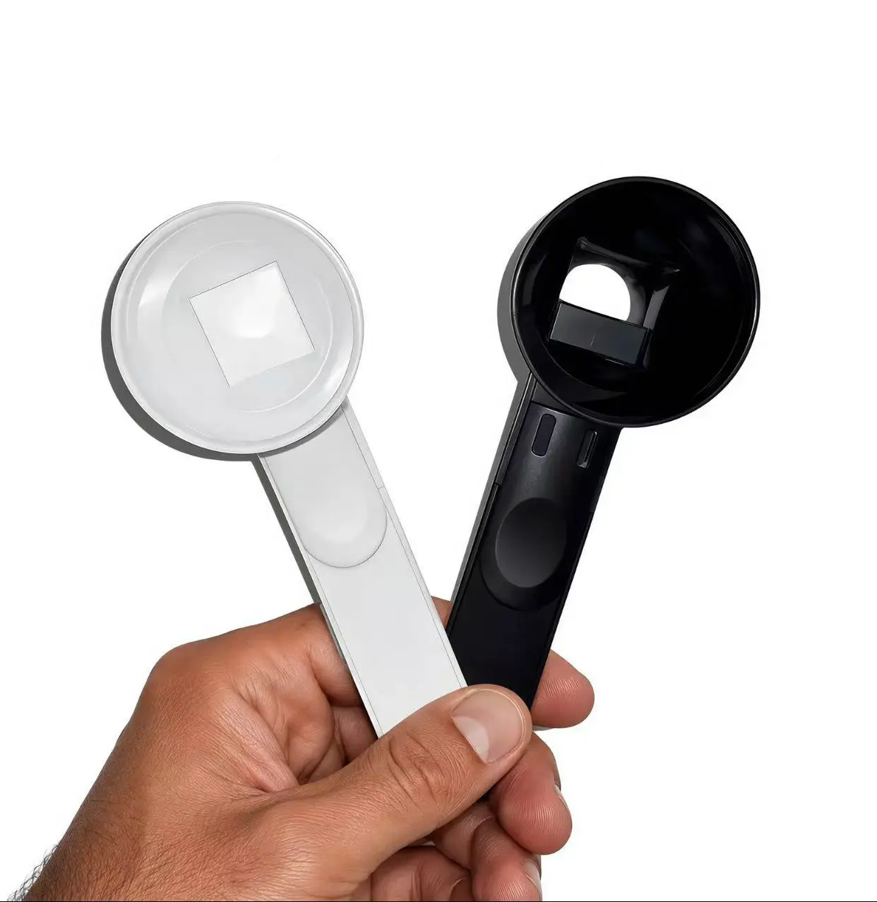 Protein Powder Funnel Spoon, Sliding Powder Scoop for Creatine & Pre-Workout, BPA-Free Plastic Powder Funnel, Easy-Fill Measuring Spoon for Coffee, Smoothies & Kitchen Use