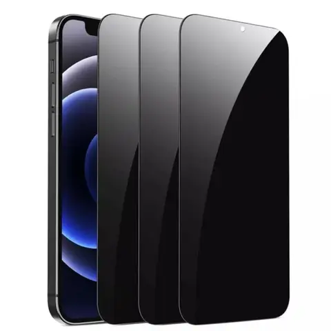 3-pack Tempered Glass Anti-Spy Privacy Screen Protector For iPhone 11 12 13 MINI 14 15 16 17 PLUS PRO MAX