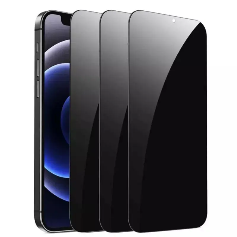 3-pack Tempered Glass Anti-Spy Privacy Screen Protector For iPhone 11 12 13 MINI 14 15 16 17 PLUS PRO MAX