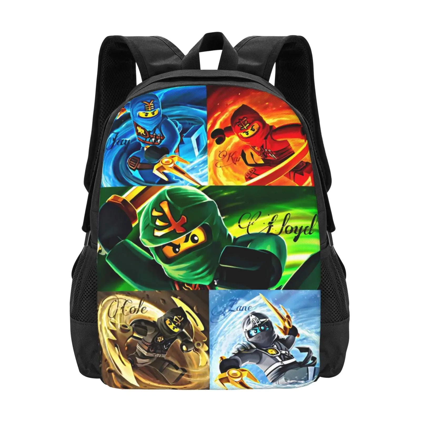 NinJago Backpack Shoulder Bag For Men Women With Adjustable Padded Straps Daypack School College Travel Computer Casual Bookbag Unisex Laptop Lightweight Large Capacity Satchel Knapsack