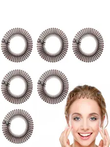 Solid Color Circular Stretch Comb Headbands Set, Hair Styling Set, Hair Styling Tool for Women & Girls, Fashion Hair Accessories for Daily Use, Gym Wrap Headband