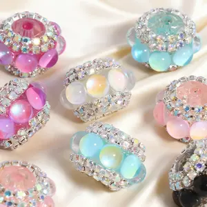 Mixed cat's eye handmade beads for beaded pens, set of 5 in different colors, perfect for office stationery and writing enthusiasts gifts, beaded pen beads DIY bead pen school office supplies beadable  pen  beads accessory pen making