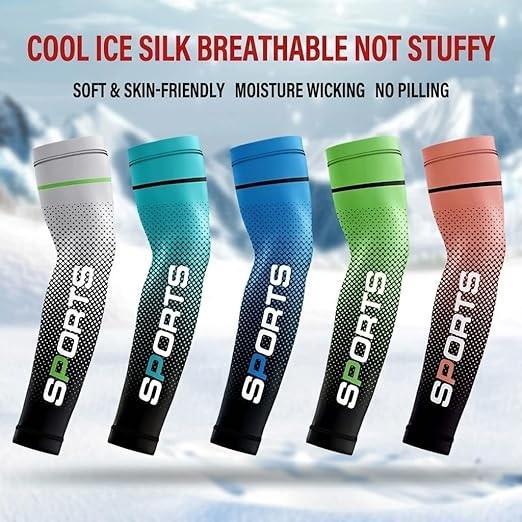 5 Pairs UV Protection Cooling Arm Sleeves for Men & Women UPF 50 Cooling Sports Sleeve Compression Sun Sleeves for Men Women Youth, Tattoo Cover Up
