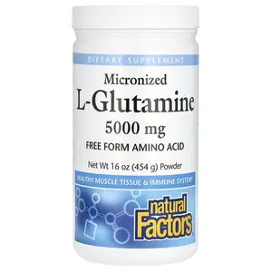 Natural Factors Micronized L-Glutamine Powder, 16 oz (454 g) Natural Factors Micronized L-Glutamine Powder, 16 oz (454 g)